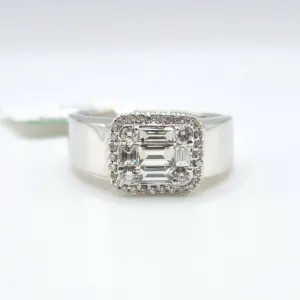 1.5ctw Emerald Illusion Diamond Men’s Ring