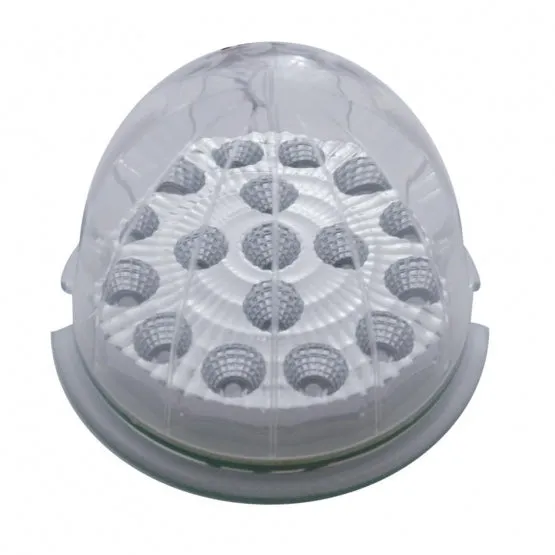 17 LED Watermelon Clear Reflector Cab Light - Amber LED/Clear Lens