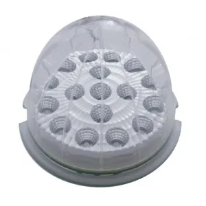 17 LED Watermelon Clear Reflector Cab Light - Amber LED/Clear Lens