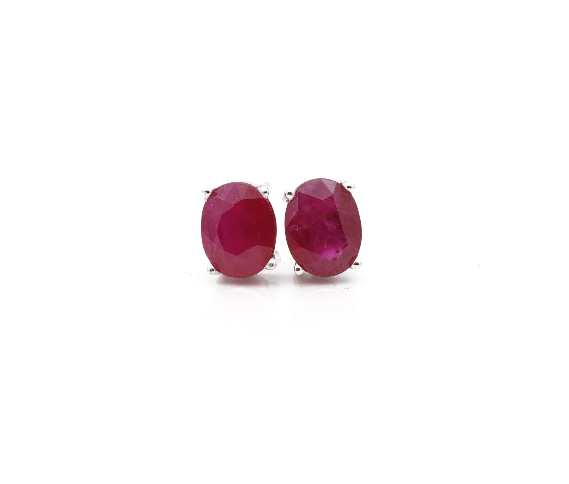 18CT White Gold Ruby Earrings