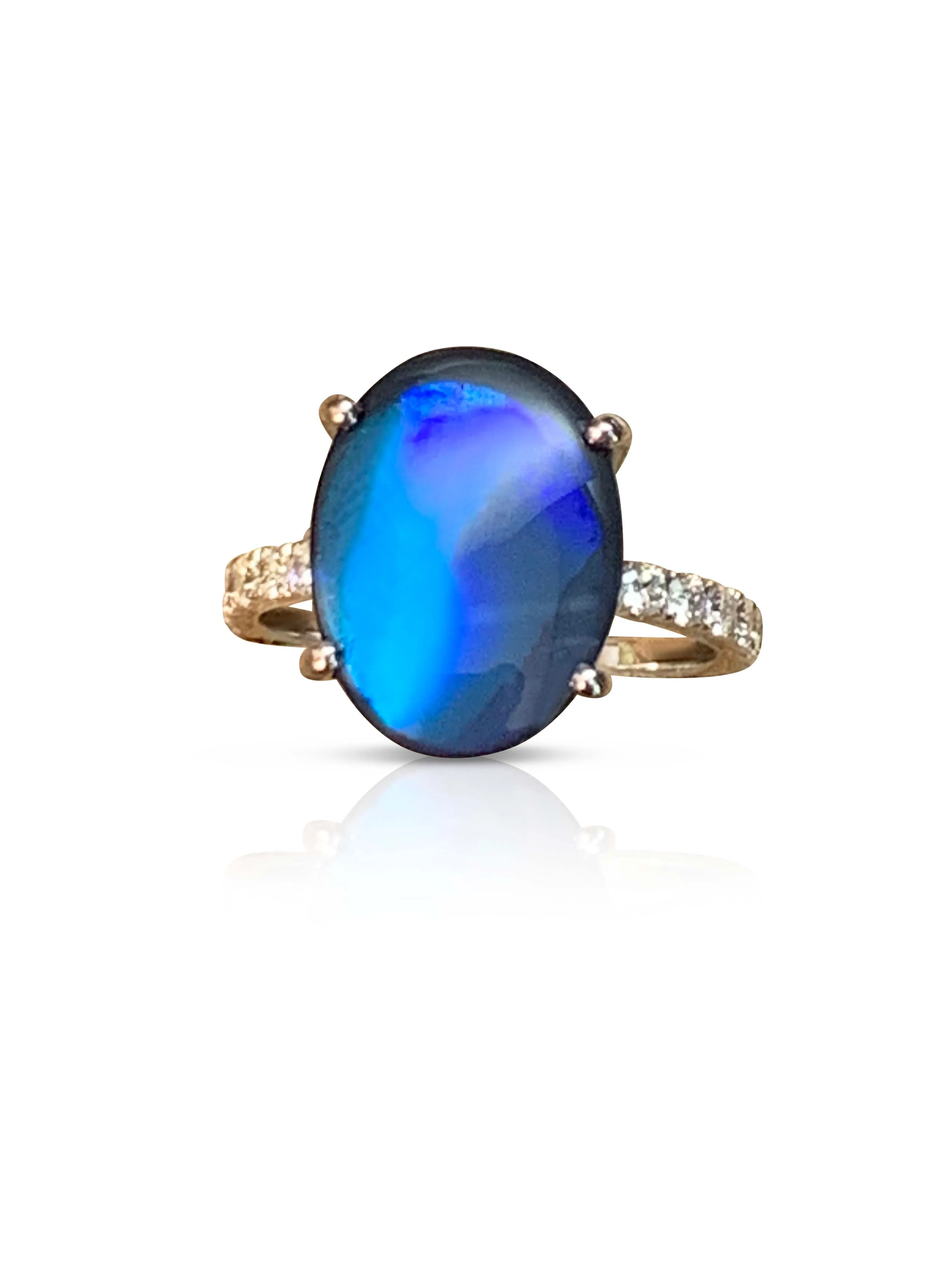 18kt White Gold Opal and Diamond ring