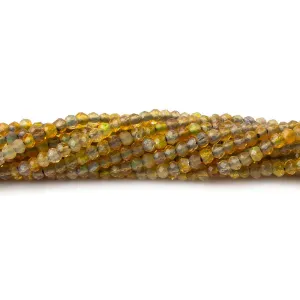1.8mm Translucent Golden Australian Opal micro faceted rondelle beads 12.5 inch 220 pieces AA