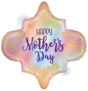 30" Opal Moms Day Boho Mylar Balloon