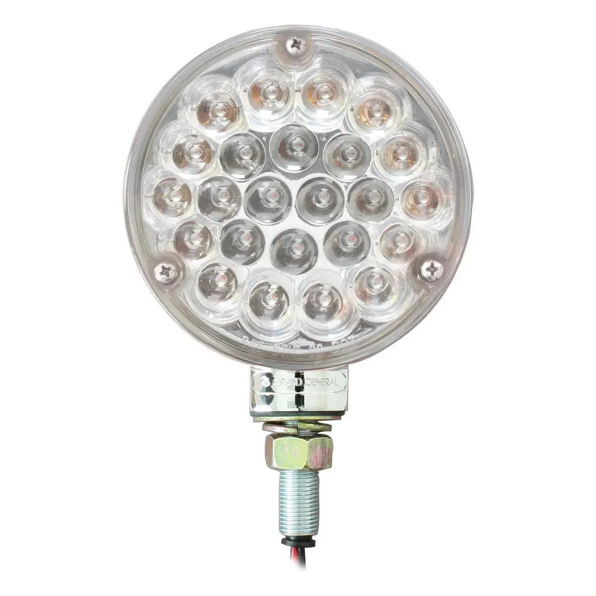 4" PEARL 1 FACE AMBER/CLEAR 24-LED LIGHT