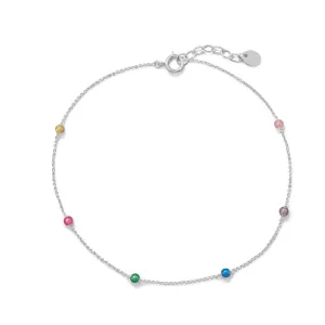 9.25" 1" Muli Color Beaded Anklet