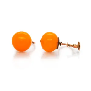 9ct Gold Amber Stud Earrings