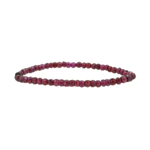 A-Grade Rhodolite Garnet Faceted Cylinder