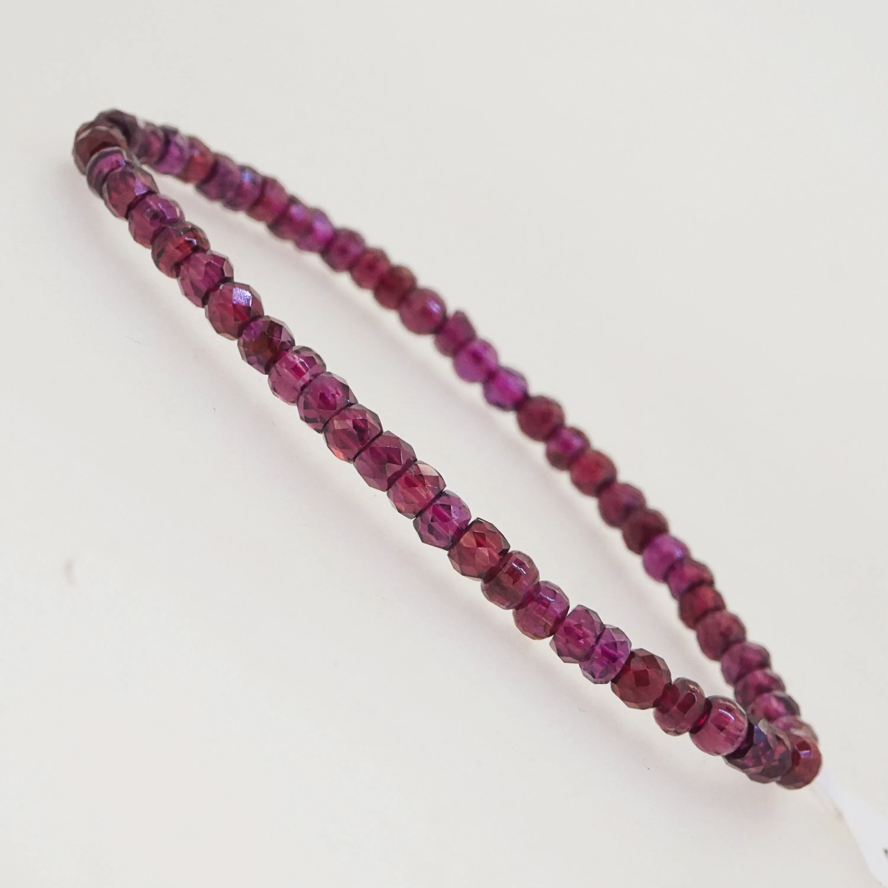 A-Grade Rhodolite Garnet Faceted Cylinder