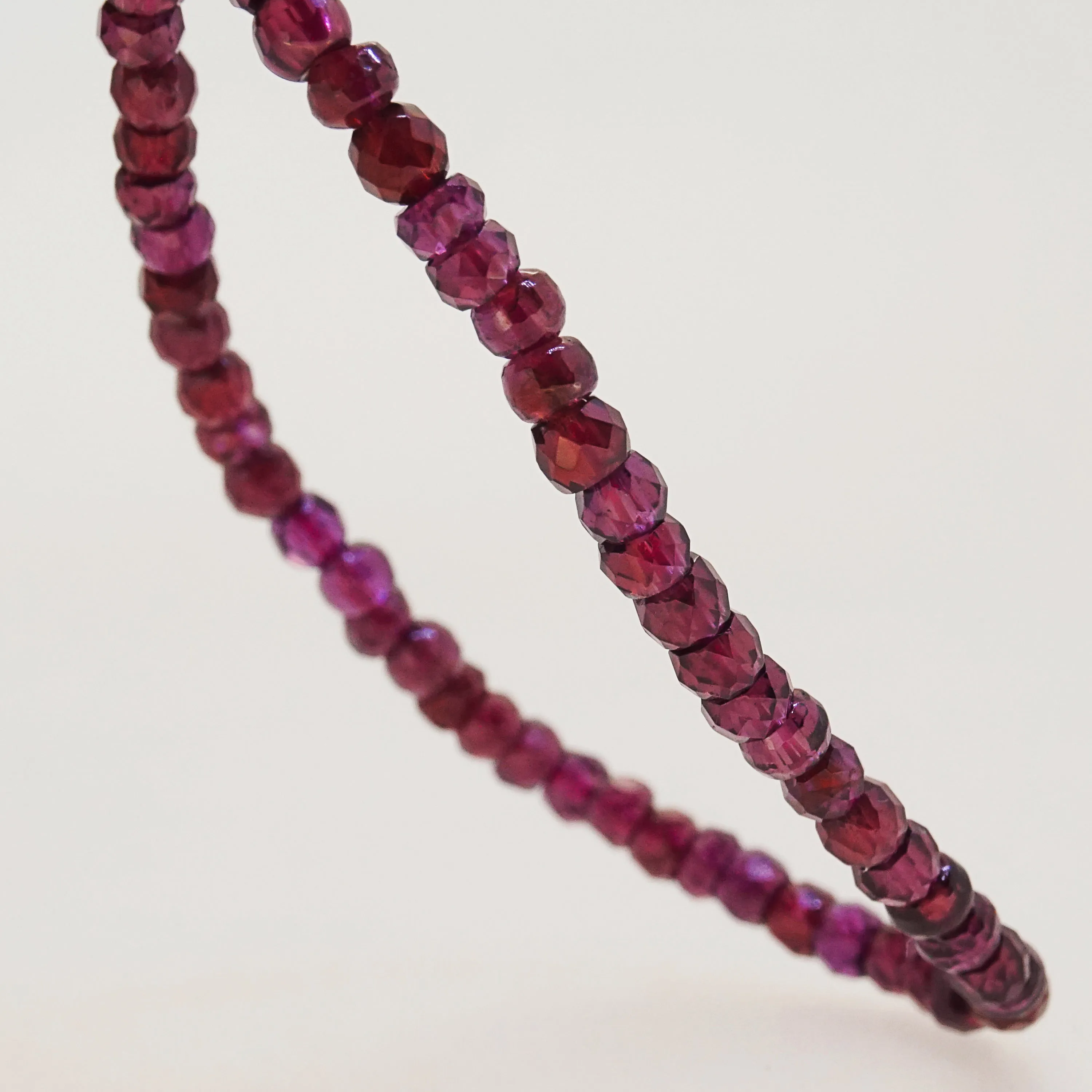 A-Grade Rhodolite Garnet Faceted Cylinder
