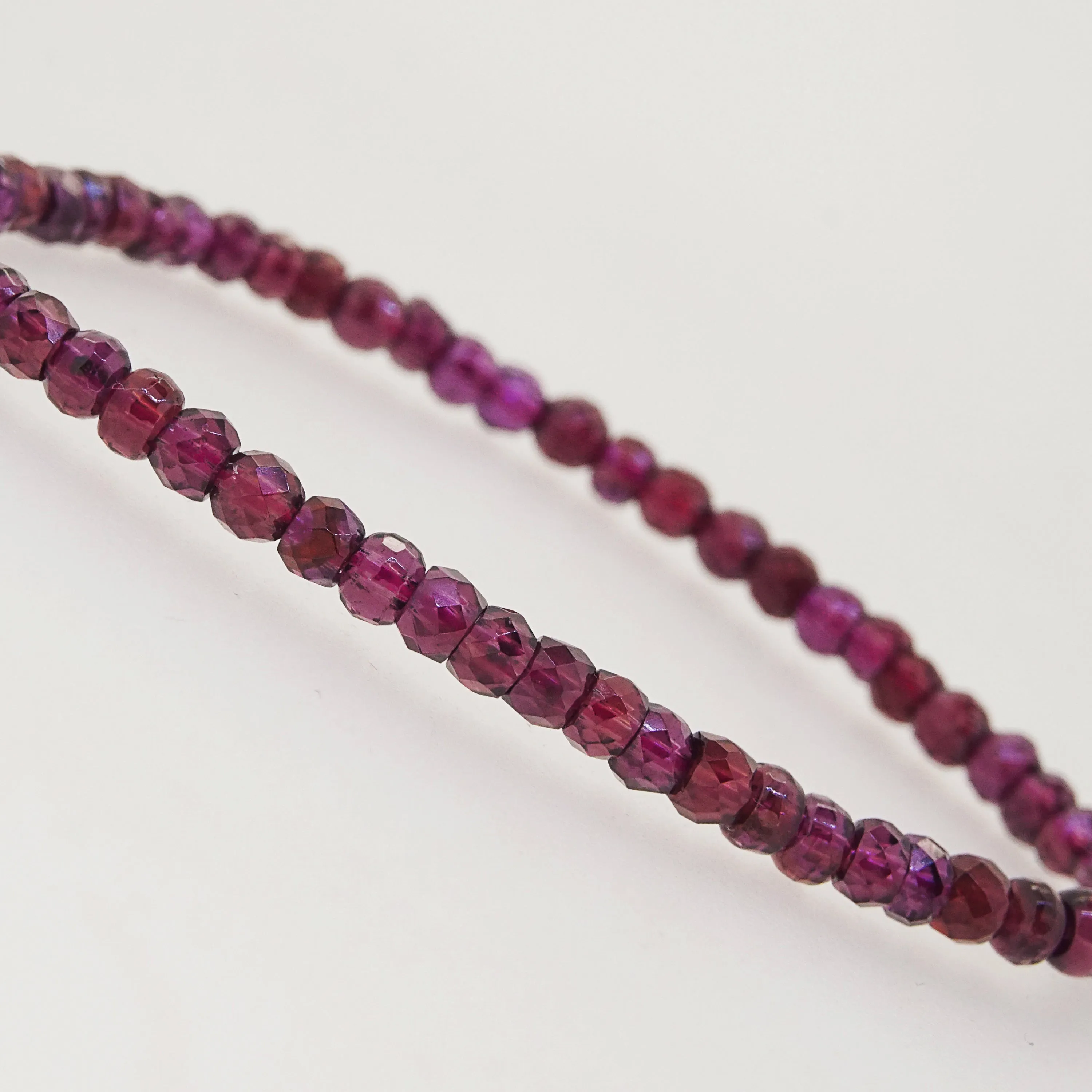 A-Grade Rhodolite Garnet Faceted Cylinder
