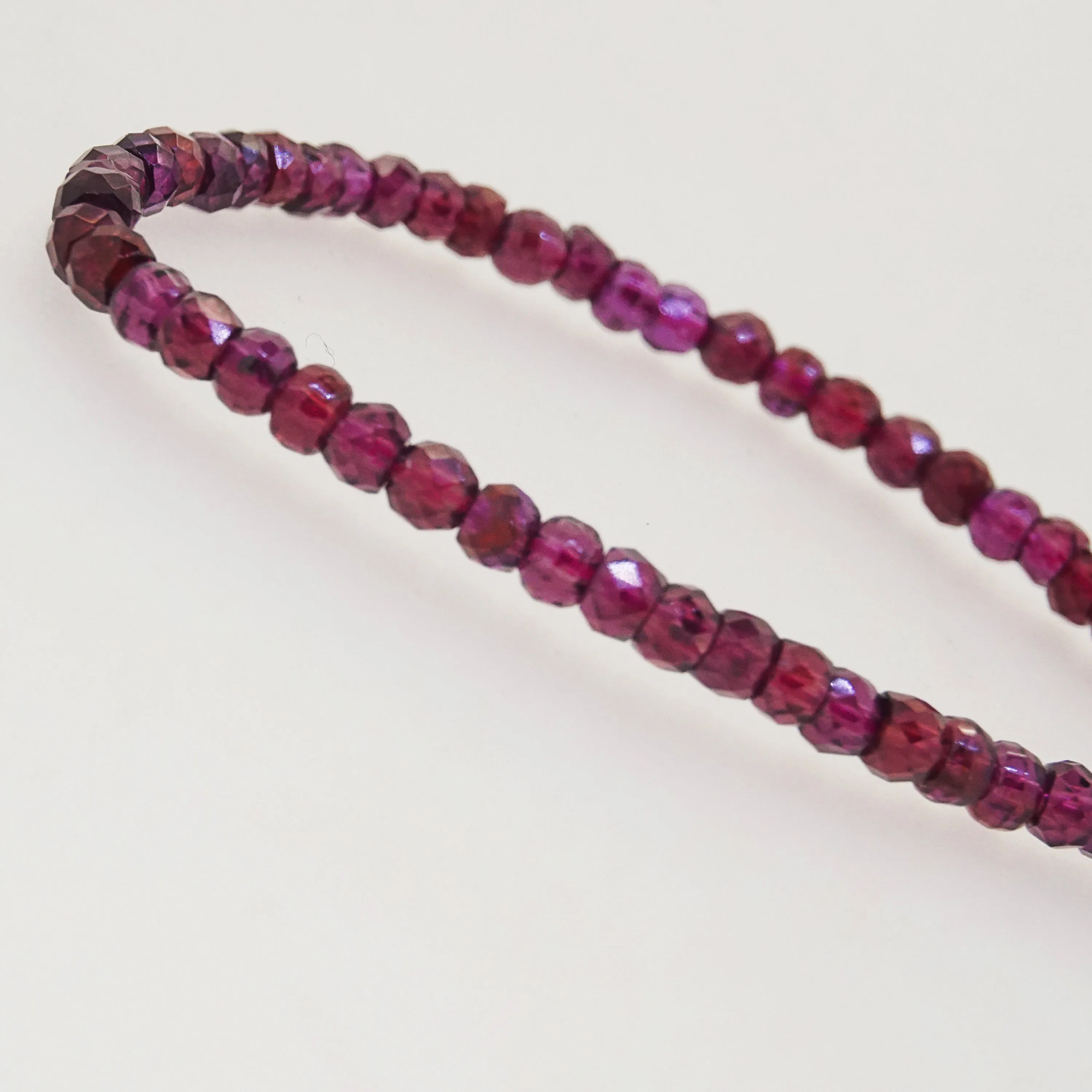 A-Grade Rhodolite Garnet Faceted Cylinder