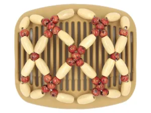 African Butterfly Hair Comb - Ndebele Blonde 55