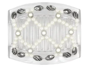 African Butterfly Thick Hair Comb - Ndalena Clear 80
