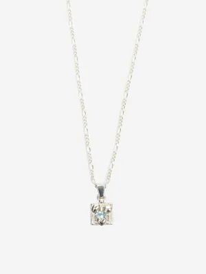 Alec Doherty Square One Pendant Necklace - Silver/Topaz