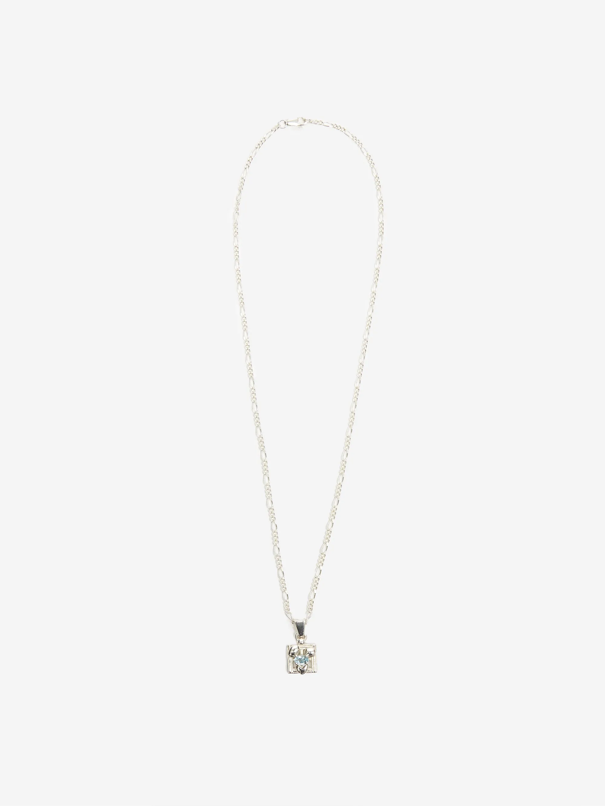 Alec Doherty Square One Pendant Necklace - Silver/Topaz