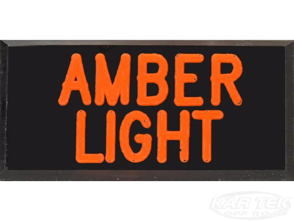 AMBER LIGHT Dash Badge Self Adhesive ID Label For Your Indicator Lights Or Switches