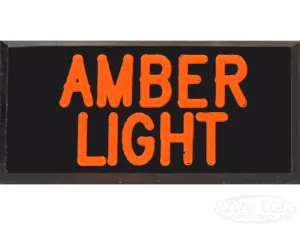 AMBER LIGHT Dash Badge Self Adhesive ID Label For Your Indicator Lights Or Switches