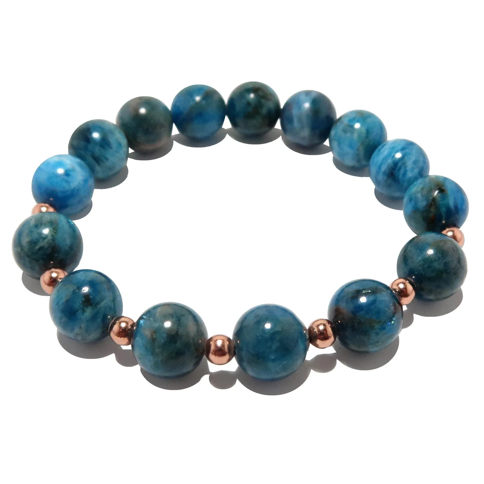 Apatite Bracelet Blue Copper Royale Stones