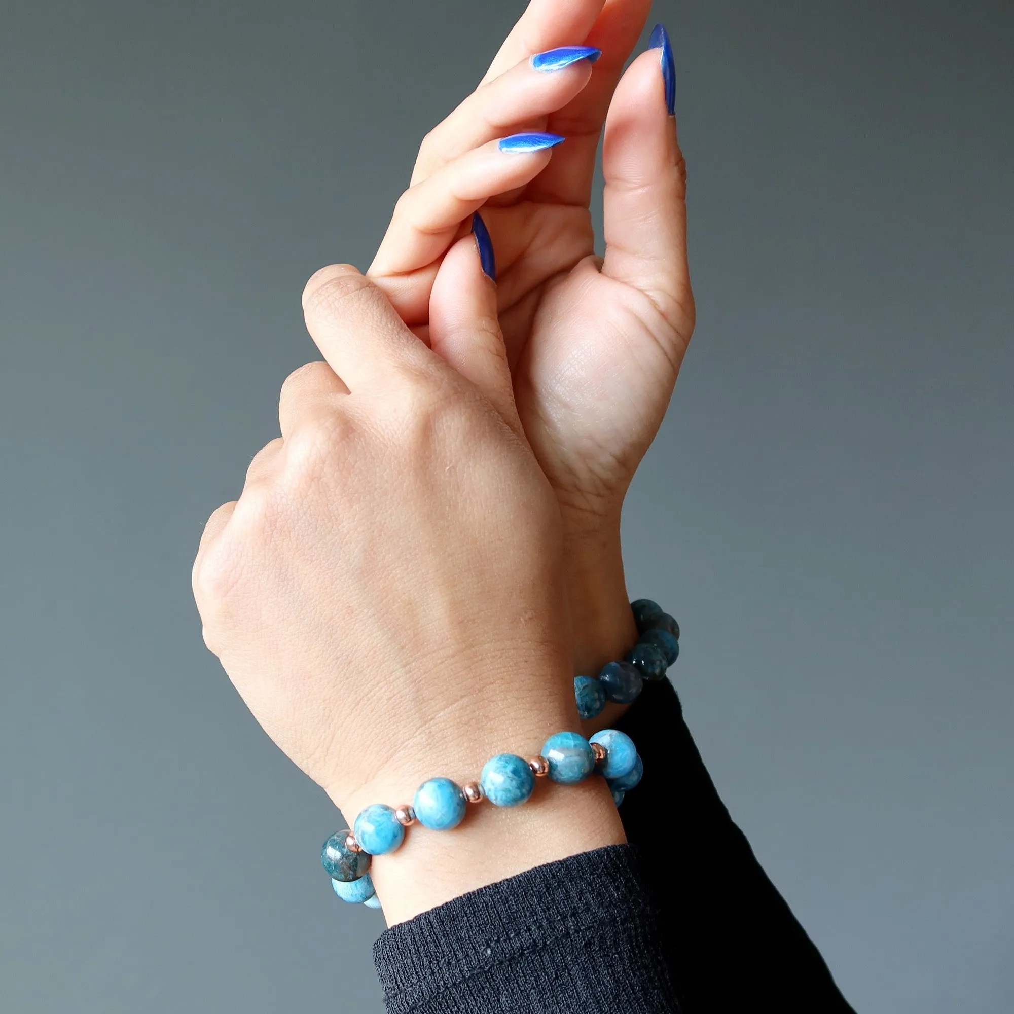Apatite Bracelet Blue Copper Royale Stones