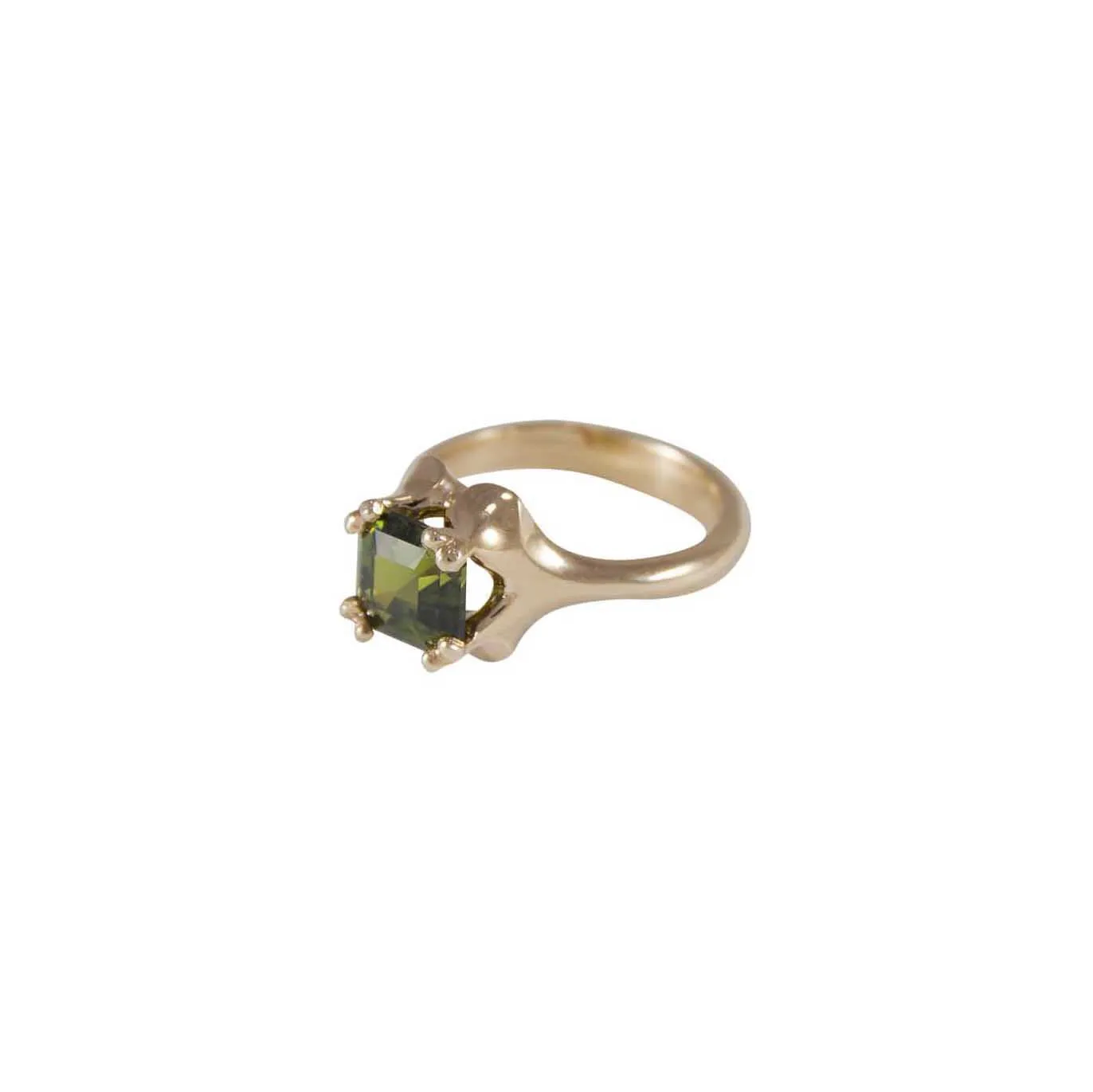 Australian Green Sapphire Rose Gold Ring