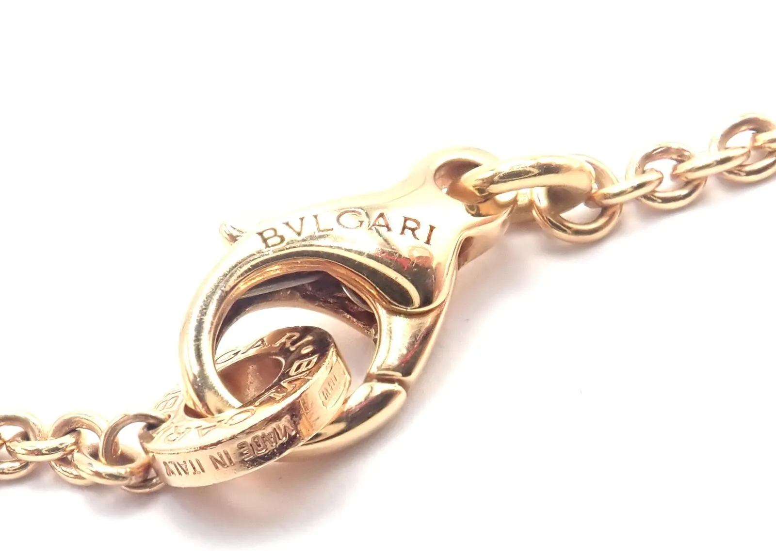 Authentic! Bvlgari Bulgari 18k Rose Gold Multi Gemstone 38" Long Necklace