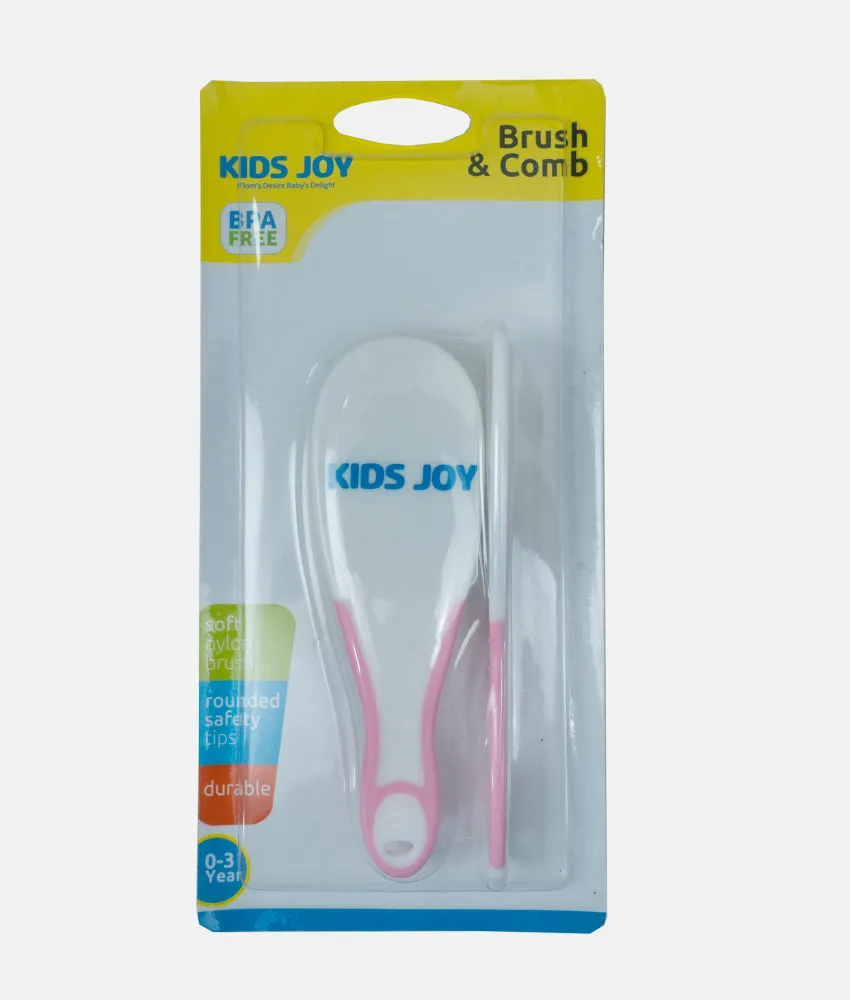 Baby Hair Brush & Comb Set - Pink
