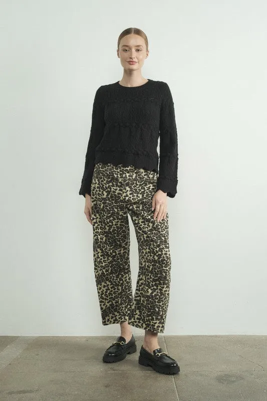 Baggy Barrel Jeans - Leopard