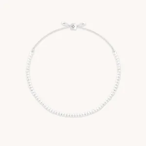Beaded Bracelet in Solid White Gold