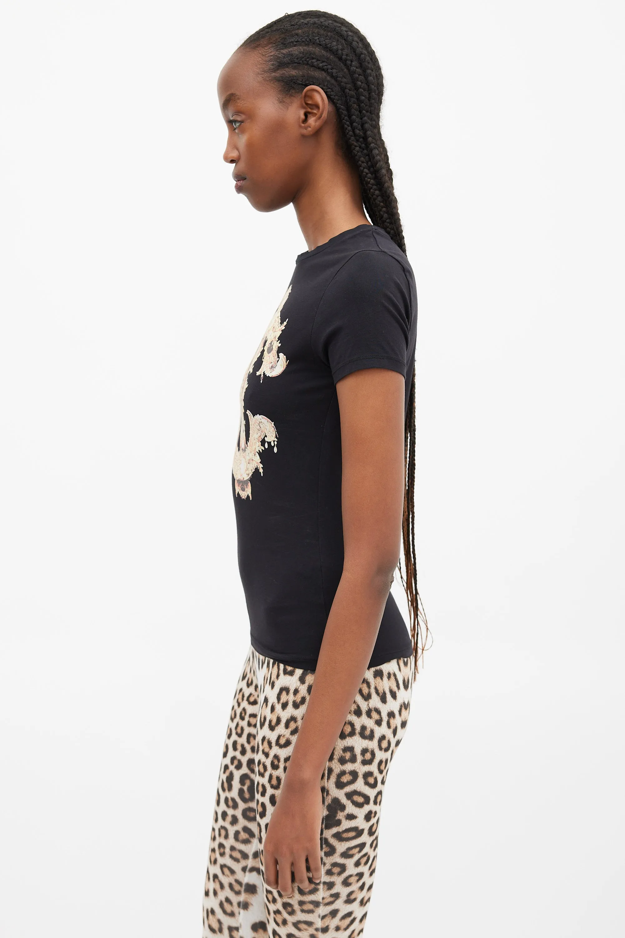 Black & Yellow Ornate Logo T-Shirt