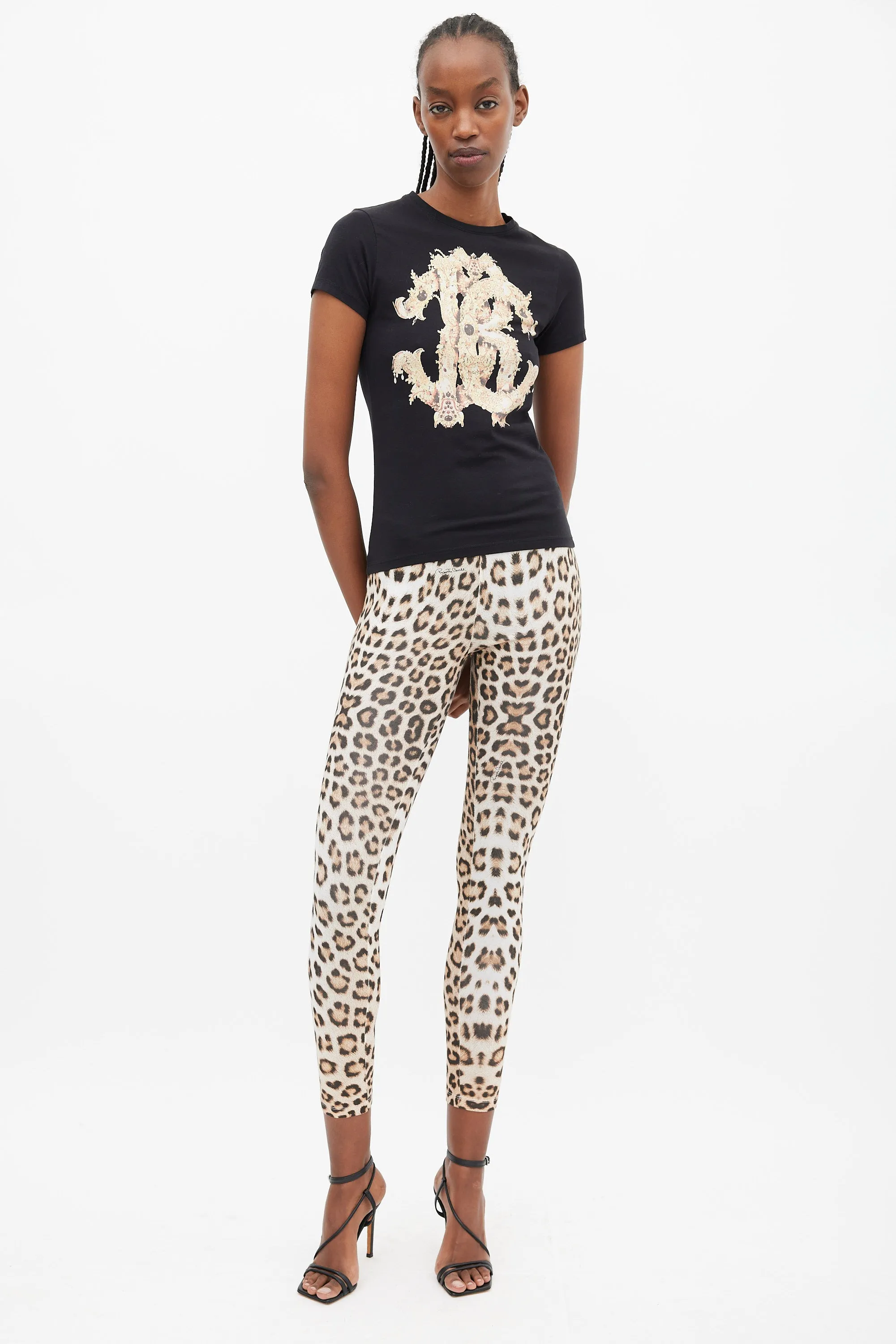 Black & Yellow Ornate Logo T-Shirt
