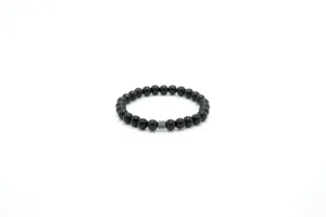 Black Hematite Elastic Beaded Bracelet