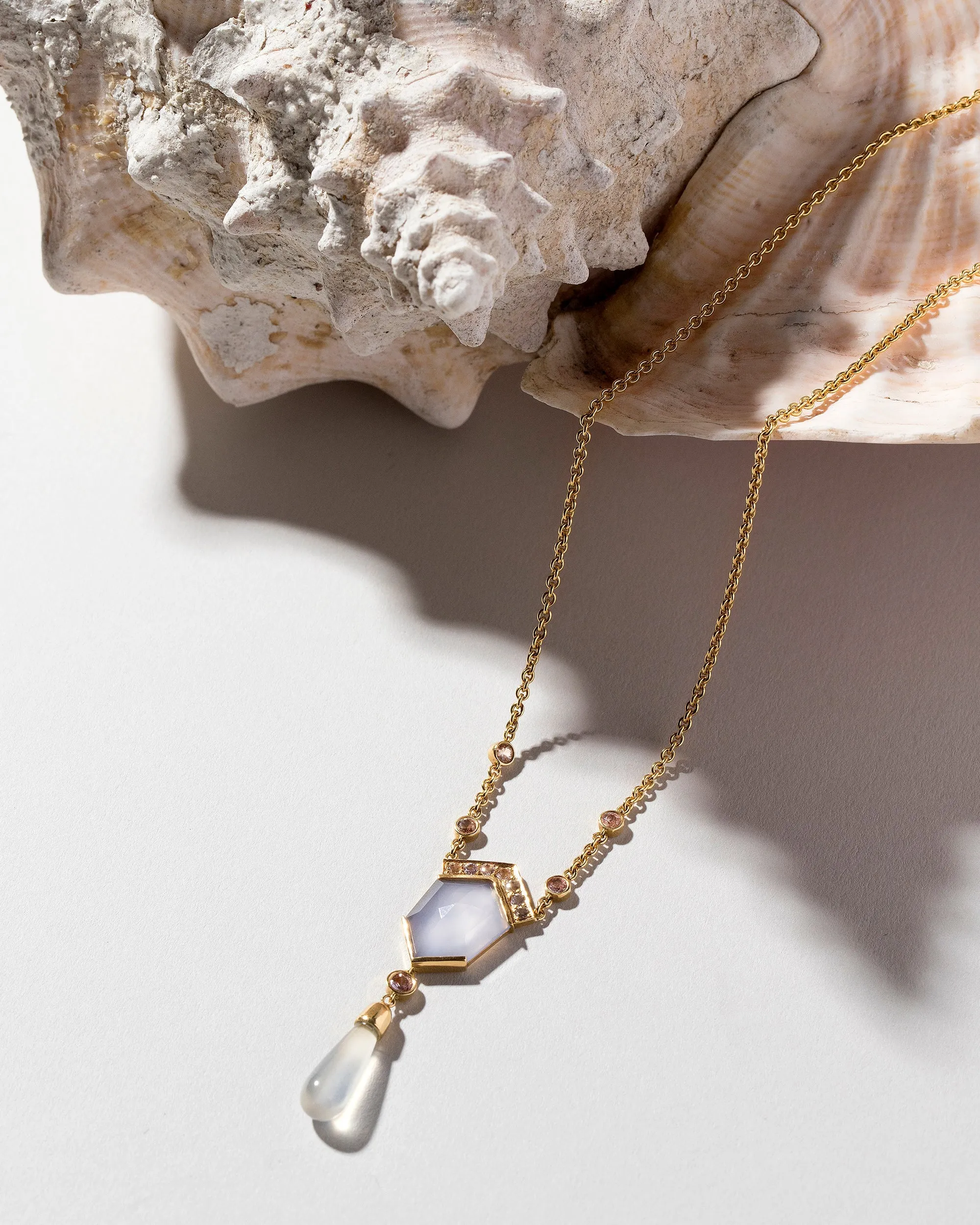 Blue Chalcedony Kite Necklace