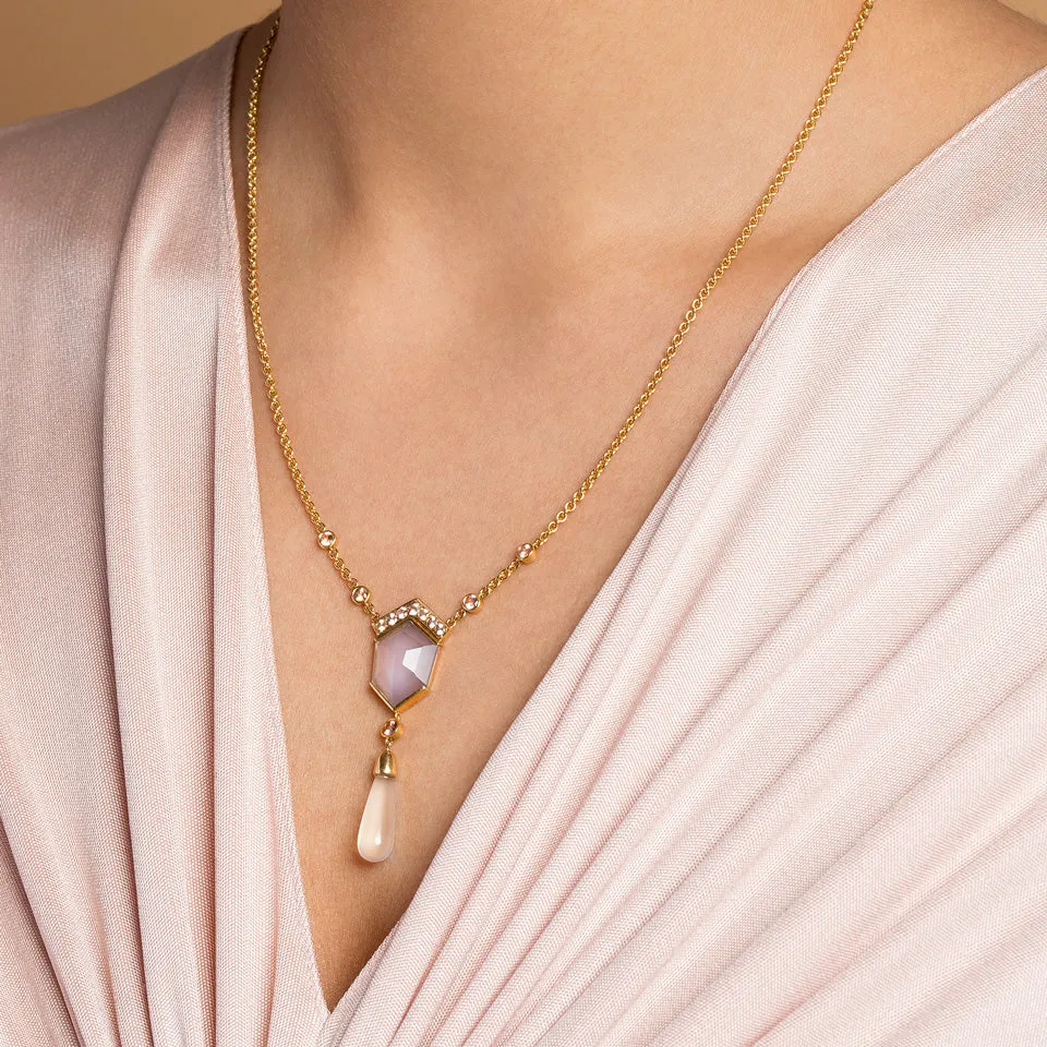Blue Chalcedony Kite Necklace