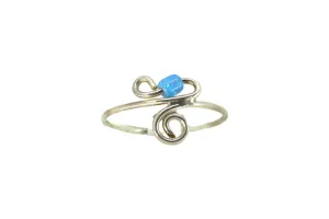 Blue Opal Swirl Ring