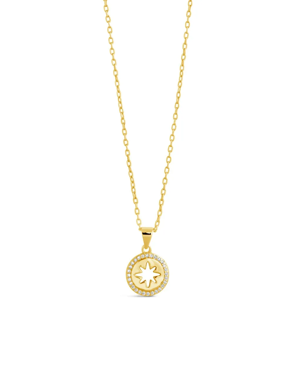 Brae Moonstone Burst & CZ Pendant Necklace