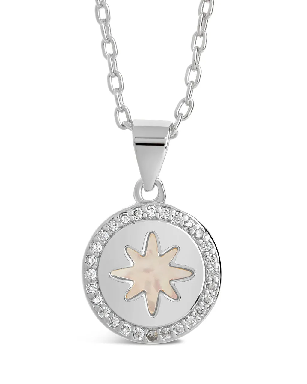 Brae Moonstone Burst & CZ Pendant Necklace