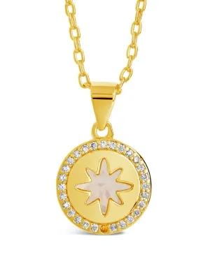 Brae Moonstone Burst & CZ Pendant Necklace