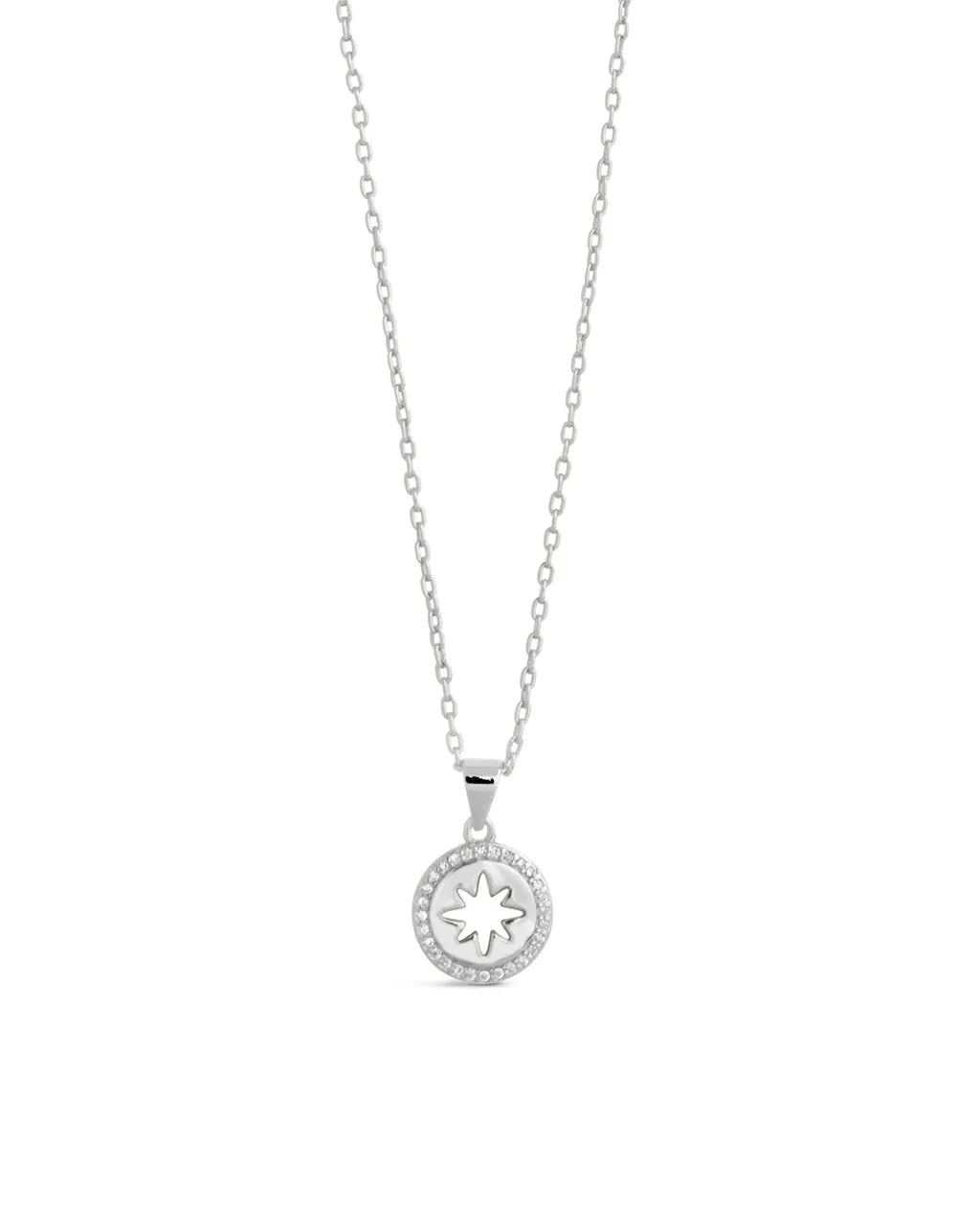 Brae Moonstone Burst & CZ Pendant Necklace