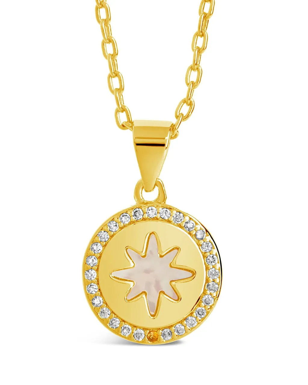 Brae Moonstone Burst & CZ Pendant Necklace