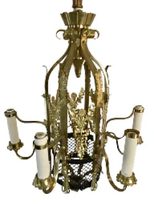 Chandelier , Brass, Vintage, Ornate, Six Arm, Vintage