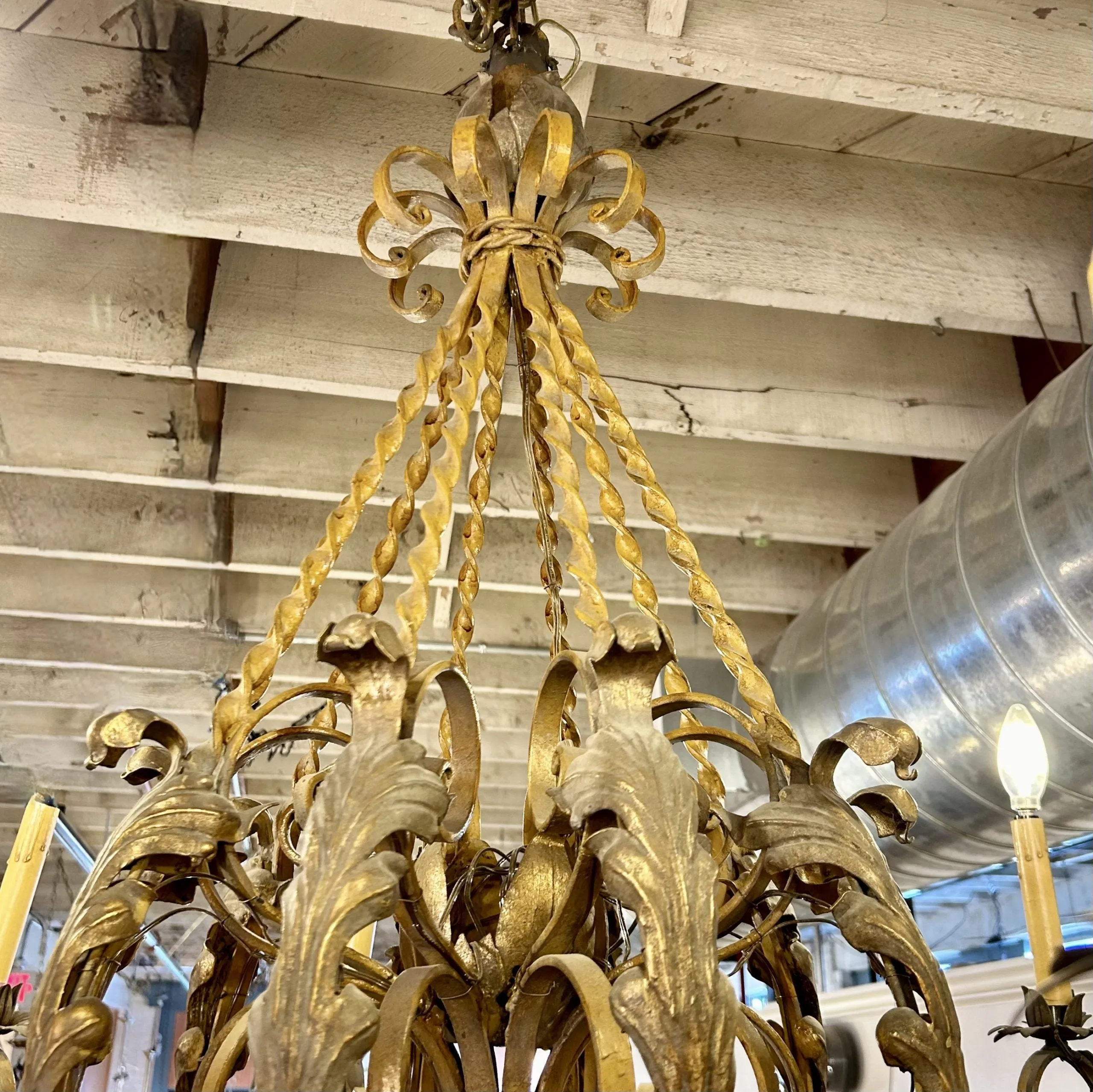Chandelier, Iron, Ornate, Traditional, 10-Arm, Bronzed