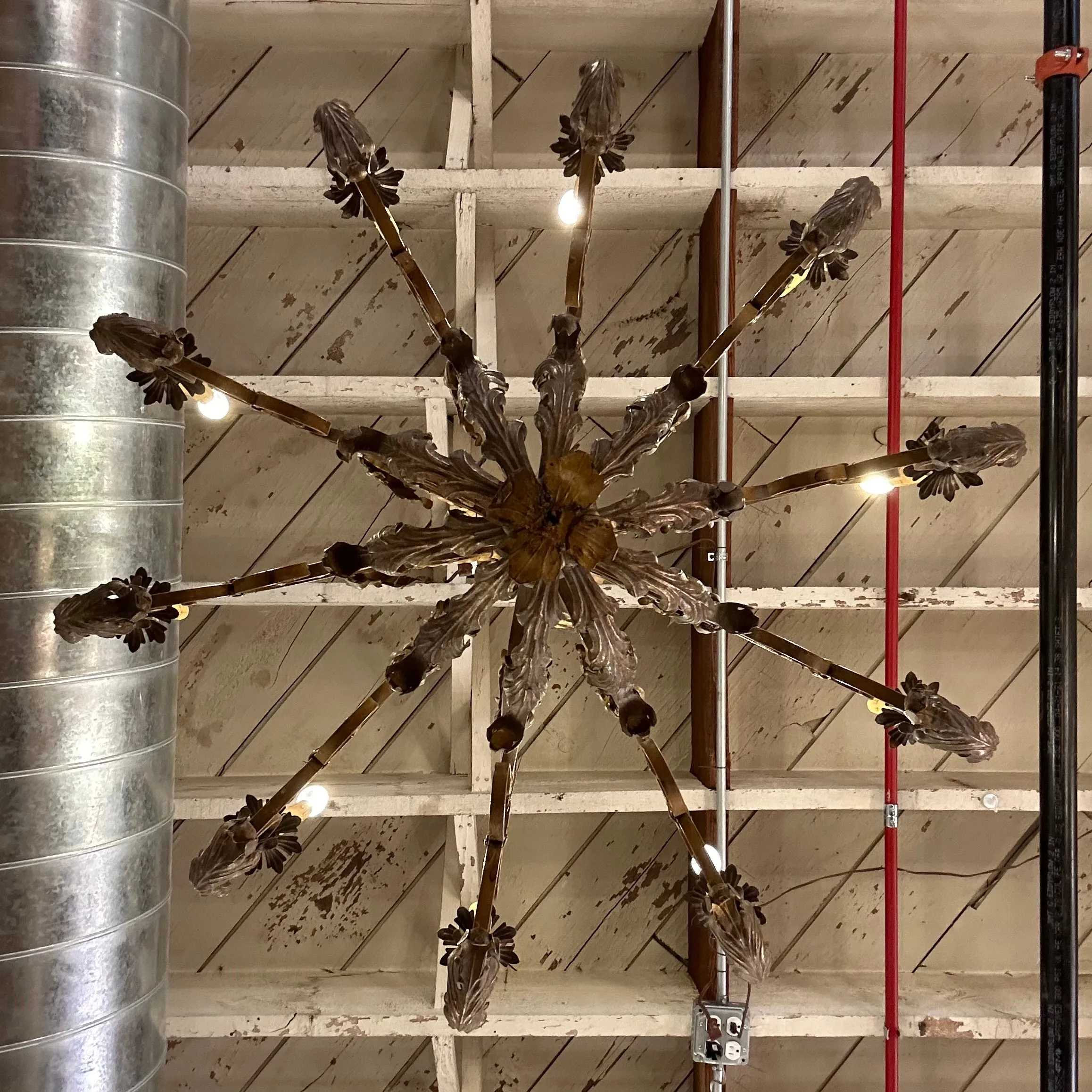 Chandelier, Iron, Ornate, Traditional, 10-Arm, Bronzed