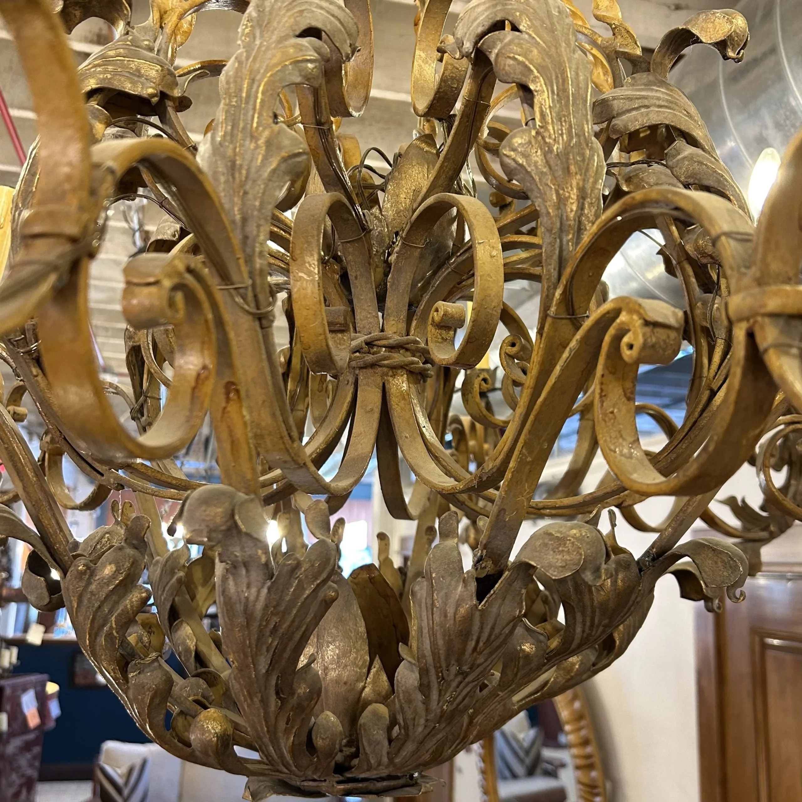Chandelier, Iron, Ornate, Traditional, 10-Arm, Bronzed