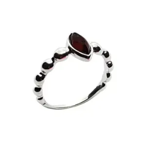 Cherry Amber SS Ring