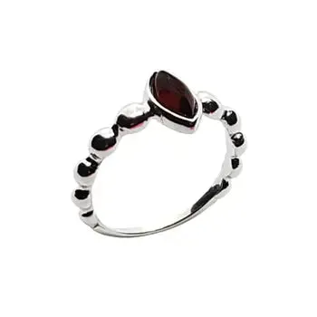 Cherry Amber SS Ring