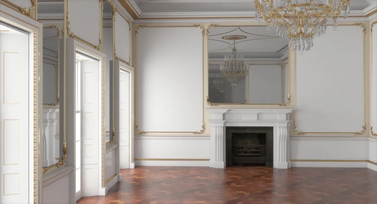 Classic Interior Hall 3D Model