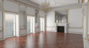 Classic Interior Hall 3D Model