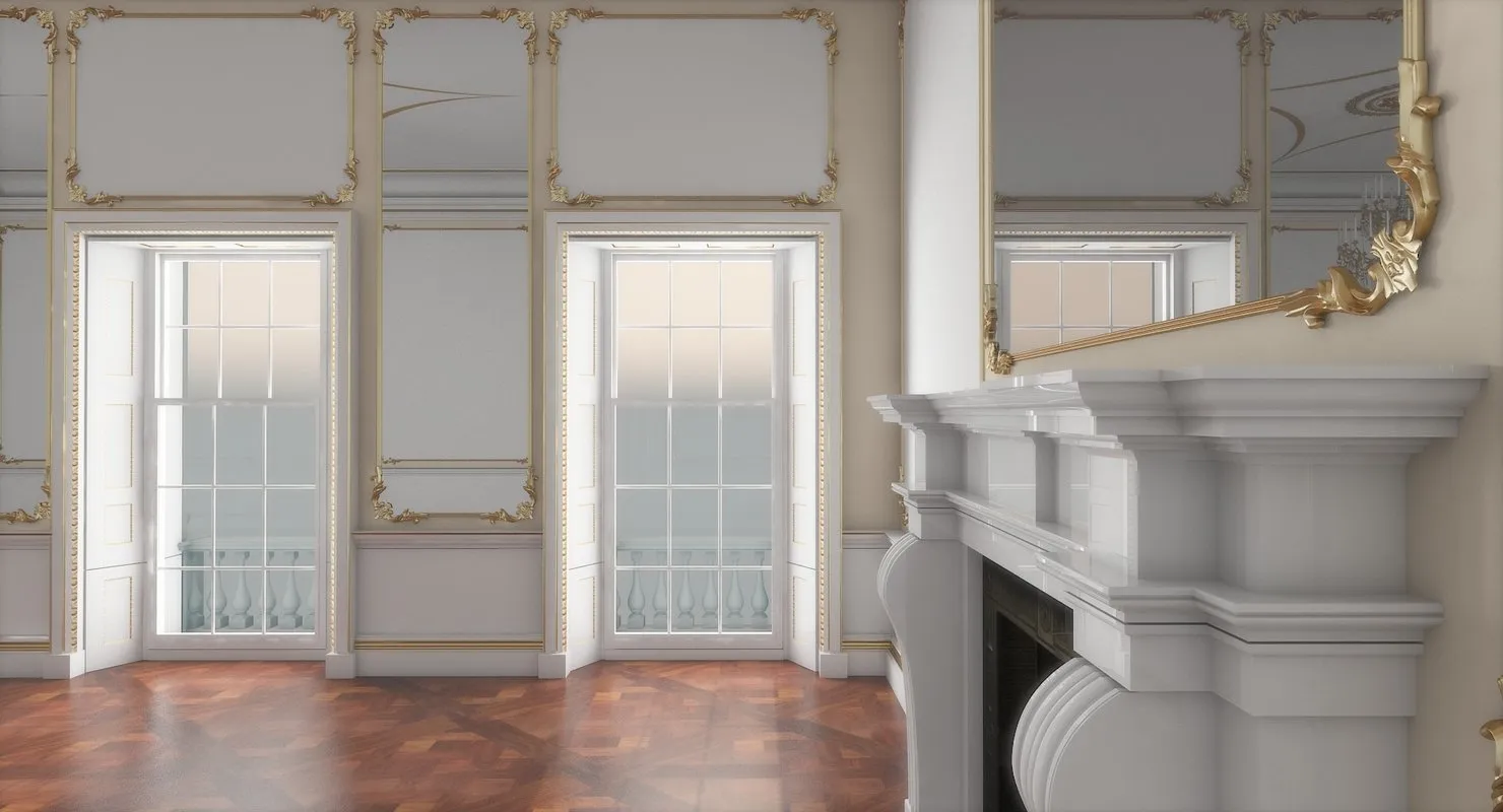 Classic Interior Hall 3D Model