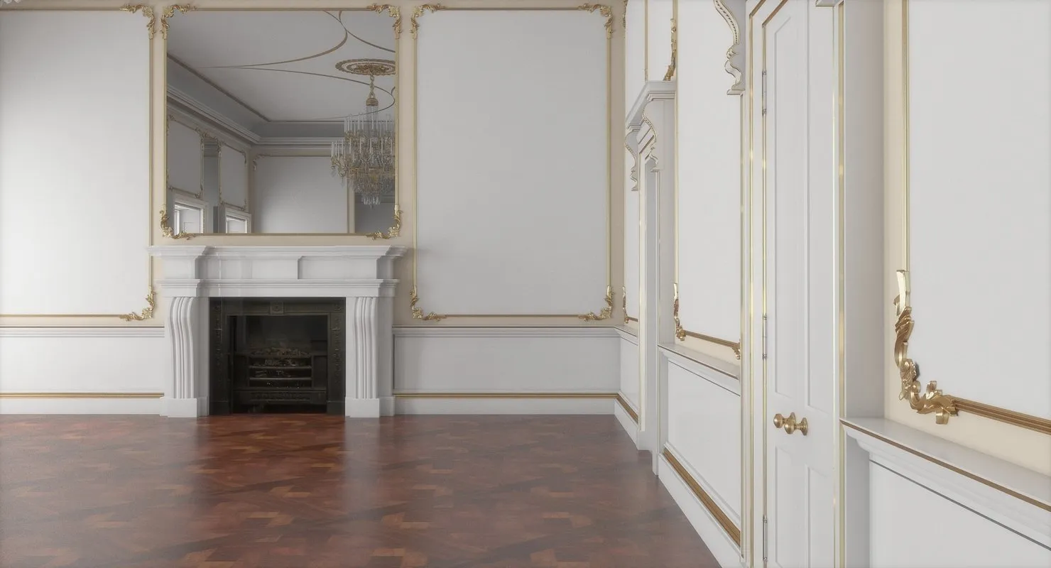 Classic Interior Hall 3D Model