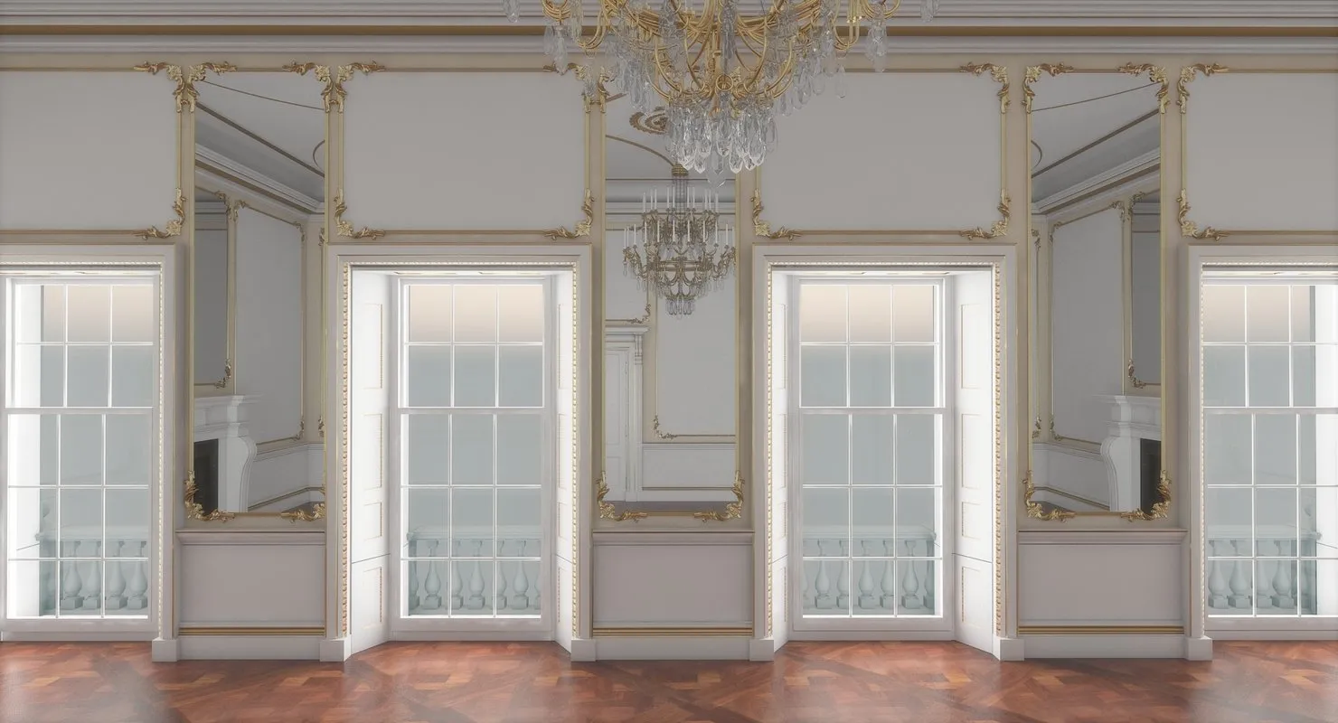 Classic Interior Hall 3D Model